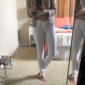 JUST BLACK Skinny Stretch White Jeans